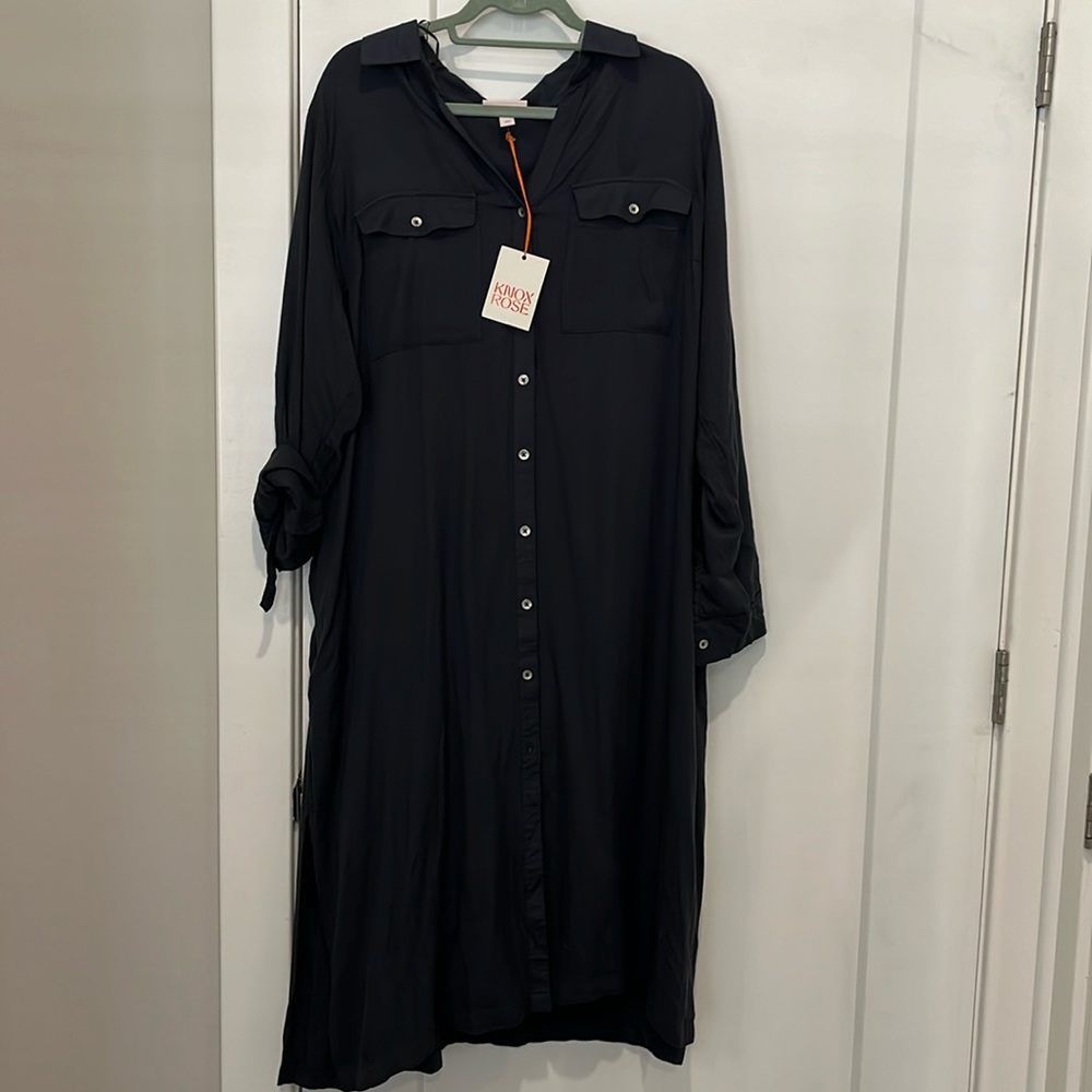 Knox Rose black shirt-dress, brand new with tags,size xxl